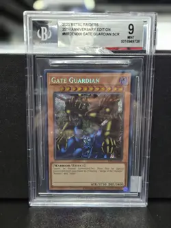 BGS 9 2023 YU-GI-OH! METAL RAIDERS GATE GUARDIAN 25TH ANNIVERSARY SECRET RARE - Image 1