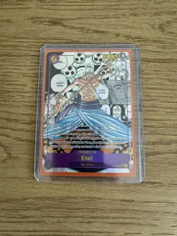 Enel Manga One Piece Card Game Enel Character Card OP15 Alt Art Foil OP15-118 - Image 5