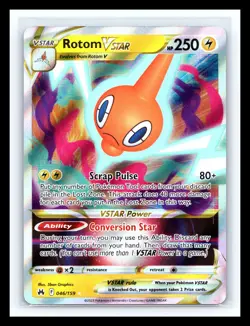 💥 Rotom VSTAR 046/159 Crown Zenith Ultra Rare Holo Pokemon TCG Card - Image 1