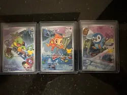 Pokemon First Partner Illustration Collection Turtwig Piplup Promo Card Set Of 3 - Image 1