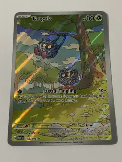 Pokemon TCG Tangela Scarlet & Violet 151 Holo Illustration Rare Card 178/165 NM - Image 1
