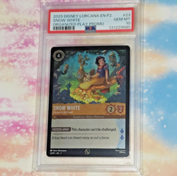 Disney Lorcana TCG Card Foil Snow White Fairest in the Land Promo PSA 10 POP 11 - Image 1