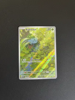 Pokemon TCG Bulbasaur Illustration Scarlet Violet Holo Card 166/165 151 English - Image 1