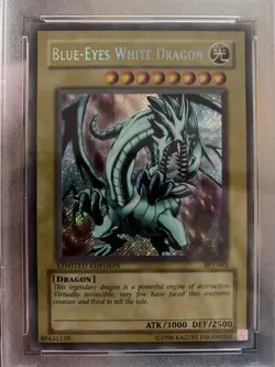 YUGIOH BPT-003 BLUE EYES WHITE DRAGON SECRET RARE HOLO FOIL CARD PSA 8 NM-MT - Image 3