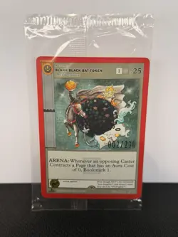 MetaZoo Blank Black Bat Token Promo Card Serialized 002/230 - New Sealed! - Image 1