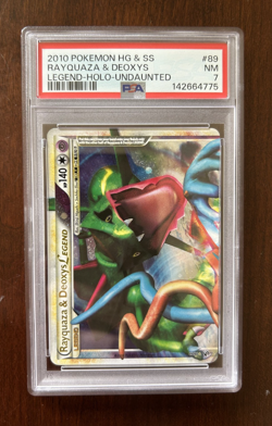 PSA Near Mint 7 Rayquaza & Deoxys Legend (Top) 89/90 Undaunted 2010 Pokemon Card - Image 1