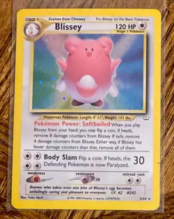 2001 POKEMON NEO REVELATION BLISSEY HOLO CARD 2/64 STAGE 1 120 HP - Image 1