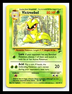 💥 VICTREEBEL Non Holo 2000 Pokemon Base Set 2 WOTC Vintage Card # 32/130 - Image 1