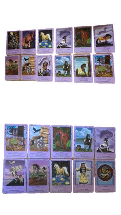 22 Bella Sara Northern Lights Horse Pegasus Trading Cards Native American Purple - Image 1