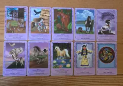22 Bella Sara Northern Lights Horse Pegasus Trading Cards Native American Purple - Image 3