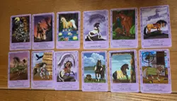 22 Bella Sara Northern Lights Horse Pegasus Trading Cards Native American Purple - Image 4