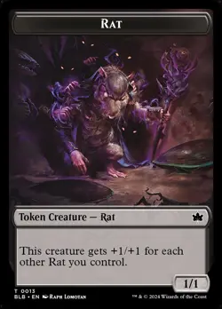Rat Token (013) Bloomburrow BLB MTG Magic - Image 1