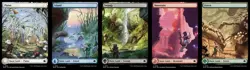 Bloomburrow Full Art [Summer] Land Set (1 each of 5) Foil MTG Magic - Image 1