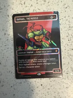 Raphael, the Muscle (0091) (Borderless Surge Foil) TMNT Ninja Turtles Pixel Foil - Image 1