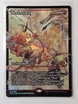 MTG Meek Attack M (0388) (Showcase Foil) Lorwyn Eclipsed - Image 1