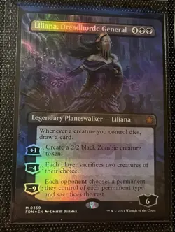 MTG Liliana, Dreadhorde General Borderless Foil FDN 359 - Image 1