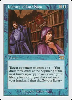 1x Library of Lat-Nam - LP - Sixth Edition - SPARROW MAGIC mtg - Image 1