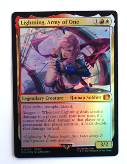 Lightning Army of One - Human Soldier Final Fantasy MTG~#233 Foil NM - Image 1