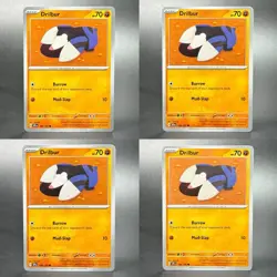 Pokemon Scarlet & Violet: Surging Sparks #108/191 Drilbur Lot of 4 - Image 1