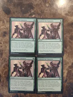 (4) Confront the Unknown *PLAYSET* NM (198) Shadows over Innistrad SOI MTG Magic - Image 1