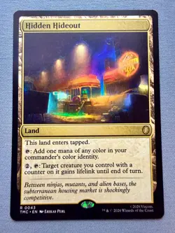 Hidden Hideout #43 Land - NM - Teenage Mutant Ninja Turtles MTG TMNT TMC - Image 1