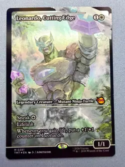 Leonardo, Cutting Edge (Showcase) FOIL - Teenage Mutant Ninja Turtles MTG 281 NM - Image 1