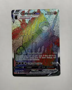 Pokemon TCG Coalossal VMAX Holo Secret Rare Card Vivid Voltage 189/185 NM - Image 1