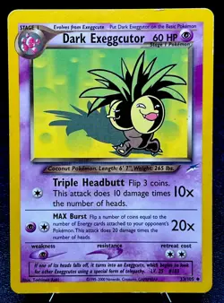 Dark Exeggcutor 33/105 MP Non Holo Vintage Neo Destiny Pokemon Card! - Image 1