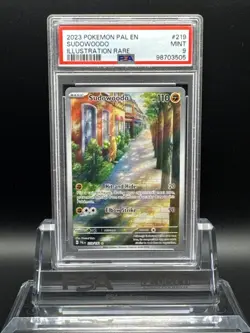 PSA 9 MINT Sudowoodo IR Illustration Rare 219/193 Paldea Evolved Pokemon Card - Image 1