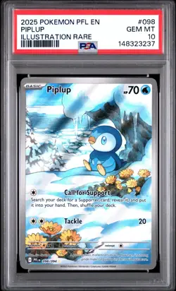 PSA 10 PIPLUP 098/094 ILLUSTRATION RARE PHANTASMAL FLAMES POKEMON 😍 - Image 1