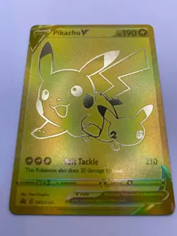 Pikachu V SWSH145 Black Star Promo Pokemon Celebrations UPC - Image 1