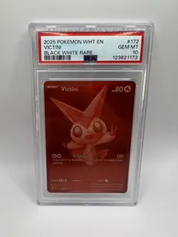 Pokemon Victini Full Art Black White Rare White Flare #172 PSA 10 Gem Mint - Image 1