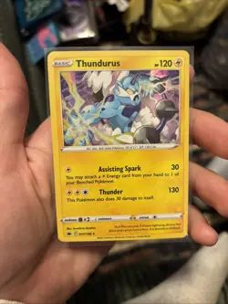 POKEMON CHILLING REIGN HOLO RARE THUNDURUS 052/198 NM/MINT - Image 1