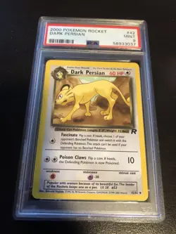 PSA 9 Mint 2000 Pokemon Team Rocket Dark Persian 42 Unlimited - Image 1