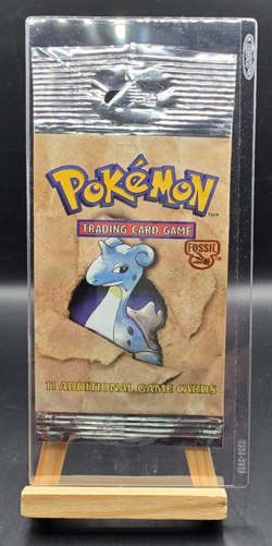 Pokemon TCG WOTC 1999 Fossil EMPTY Booster Pack Long Crimp Lapras Art - Image 1