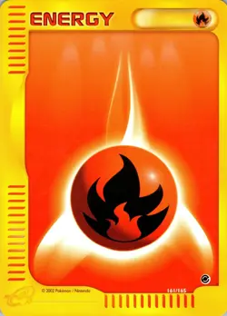 Fire Energy 161/165 Pokemon Expedition Base Set Regular - LIGHTLY PLAYED - Image 1