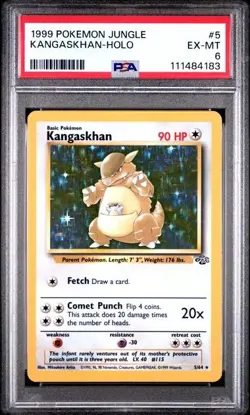 Pokemon Kangaskhan 05/64 Jungle Holo WOTC 1999 PSA 6 - Image 1