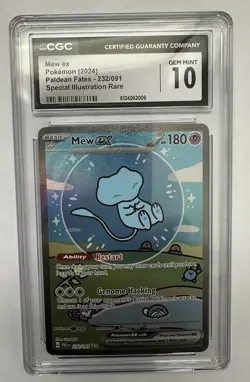 2024 Pokemon Scarlet & Violet Paldean Fates SIR Shiny Mew ex #232 CGC 10 - Image 1