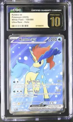 CGC Pristine 10: Keldeo ex 159/086 Pokemon White Flare (EN) - Image 1