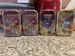 Lot Of 4 Sealed Pokemon TCG Scarlet & Violet 151 Mini Tins 2023 C25 Gengar + 3 - Image 1