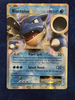 Pokemon Blastoise EX Ultra Rare # 21/108 - XY - Evolutions - LP - Image 1
