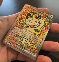 Meowth ex SAR 121/088 Perfect Order English Pokemon Full Art NM Pack Fresh - Image 2