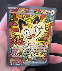 Meowth ex SAR 121/088 Perfect Order English Pokemon Full Art NM Pack Fresh - Image 4
