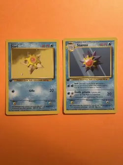 Pokemon 1st Edition Base Set (French) - Stari (Staryu) And Staross (Starmie) - Image 1