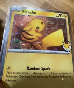 Pikachu 51/162 Stamped 2026 Pokemon Day 30th Anniversary Promo w/ Fart SWIRL - Image 1