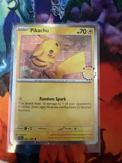 Pikachu 51/162 Stamped 2026 Pokemon Day 30th Anniversary Promo w/ Fart SWIRL - Image 2
