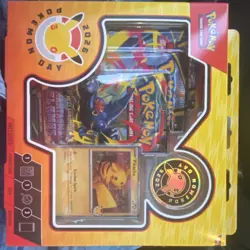 Pokemon 2026 Pokemon Day Box with Pikachu Promo, Coin, 3 Booster Packs - Image 2