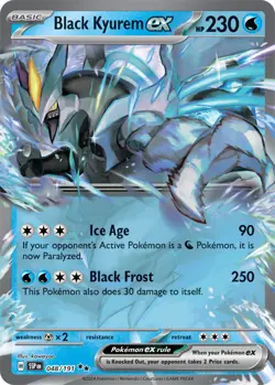 x1 Black Kyurem ex - 048/191 - Double Rare Pokemon SV08 Surging Sparks M/NM - Image 1