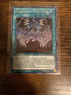 World Legacy Monstrosity MP20-EN076 Prismatic Secret Rare YUGIOH MEGA TIN - Image 1