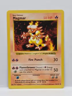 Magmar 36/102 Base Set Shadowless Pokemon TCG MP - Image 1